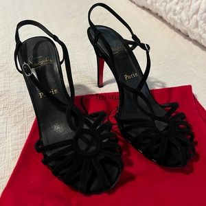 Christian Louboutin Black Strappy Heels